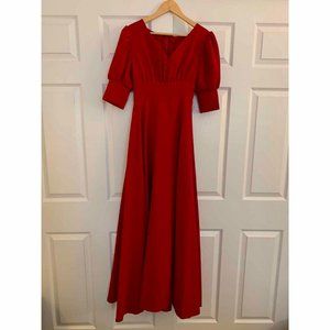 JieErMei Formal Maxi Dress, Red, Size 6